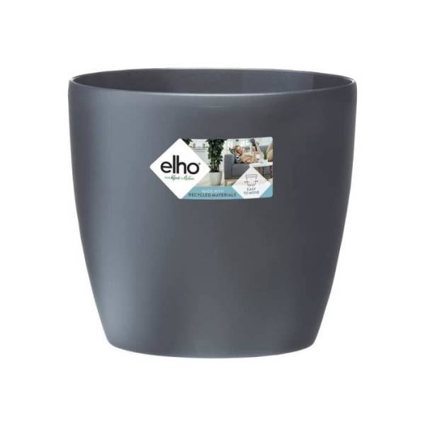 Elho - Elho Brussels Pot De Fleurs Rond Roues 40 - Noir - ø 39 X H 37 Cm - Intérieur - 100% Recyclé - Image 2