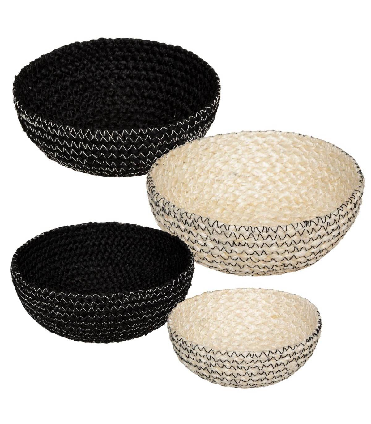 Lot de 4 Coupelles décoratives en Jute - Image 1