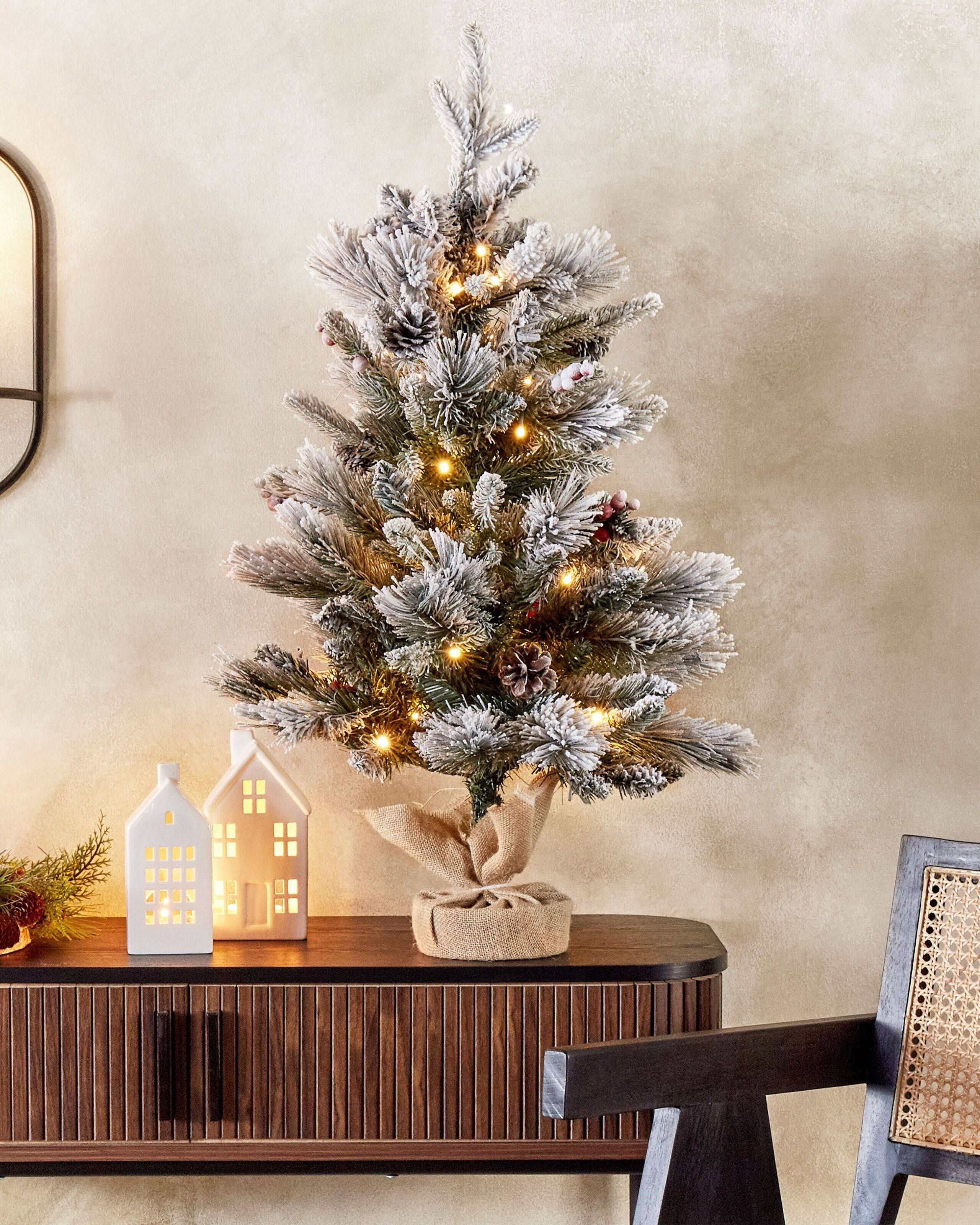 Beliani - Sapin de Noël Matière synthétique Blanc MALIGNE - 45x45x90- Beliani - Image 1