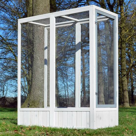 Voliere Cage a oiseaux en bois de haute qualite 52 x 114 x 136 cm extension Modele Luise 310 - Image 3