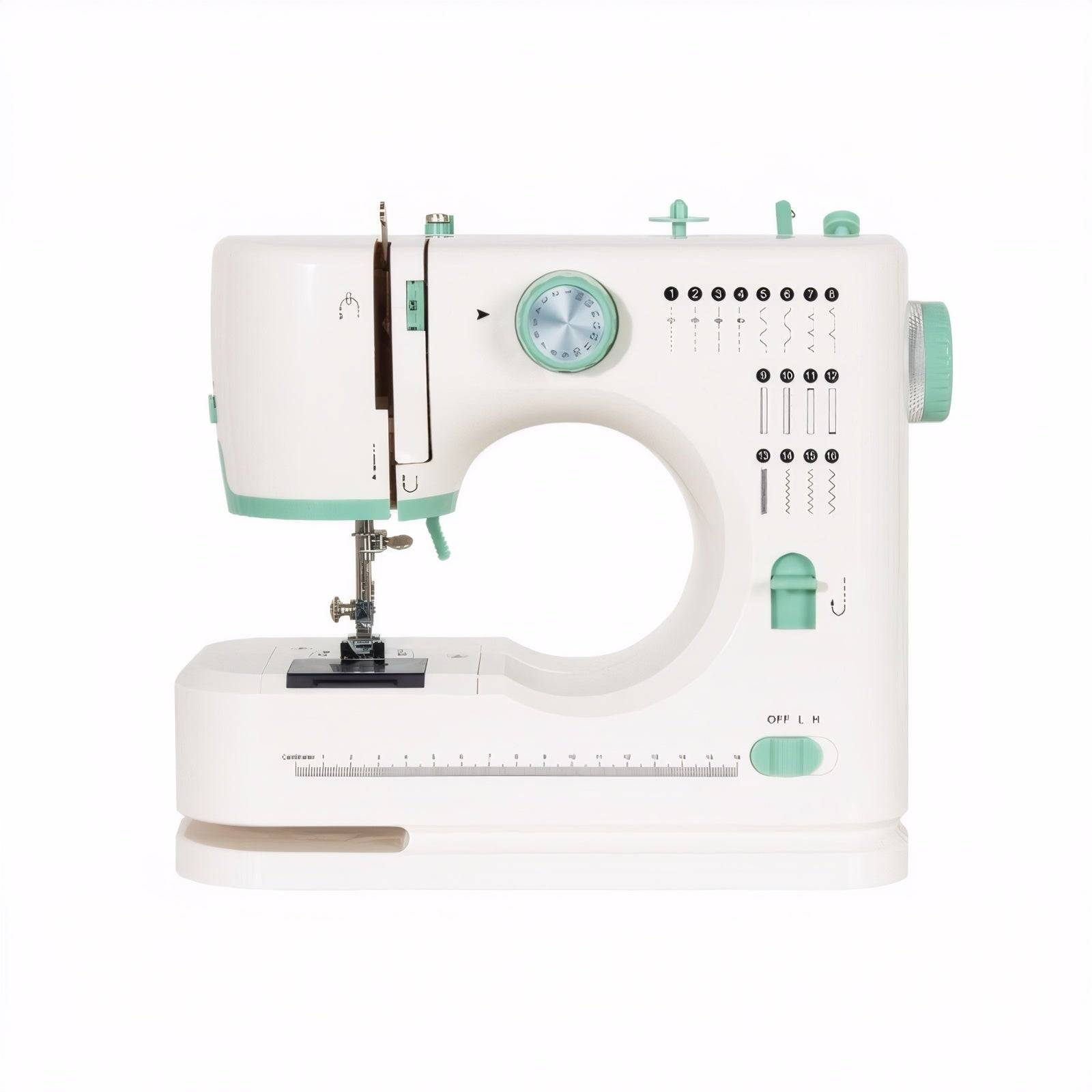 Machine à Coudre électrique, Machine à Coudre Débutant Avec 16 Programmes De Couture Double Aiguille Et Double Fil Avec Kit Couture Et Pedales Pour Debutants Parents Et Enfant  Vert  9hom10419