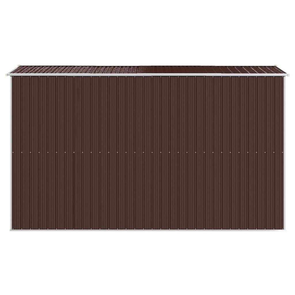 Vidaxl - Abri de jardin Marron foncé 192x357x223 cm Métal galvanisé vidaXL 3147462 - Image 6
