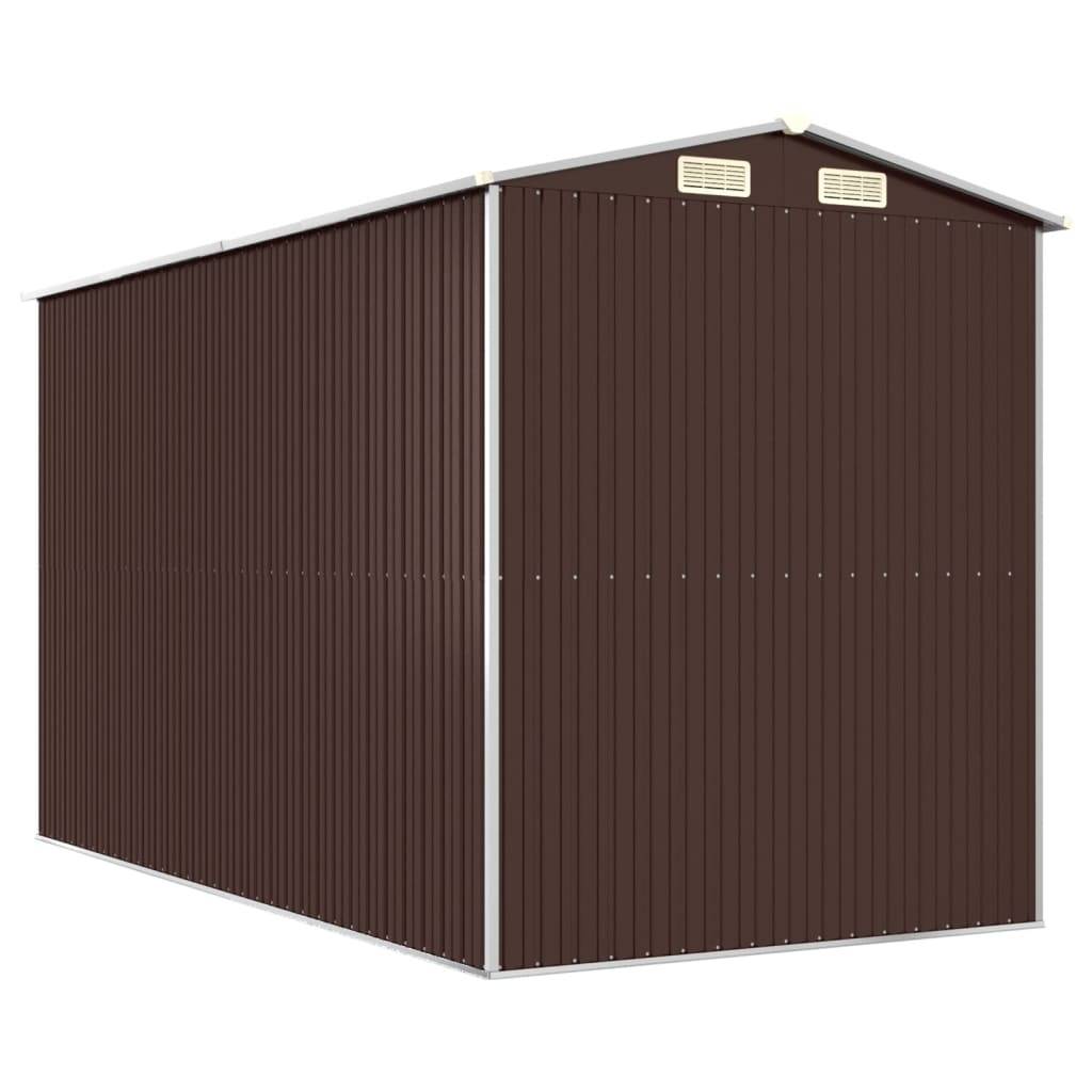 Vidaxl - Abri de jardin Marron foncé 192x357x223 cm Métal galvanisé vidaXL 3147462 - Image 7