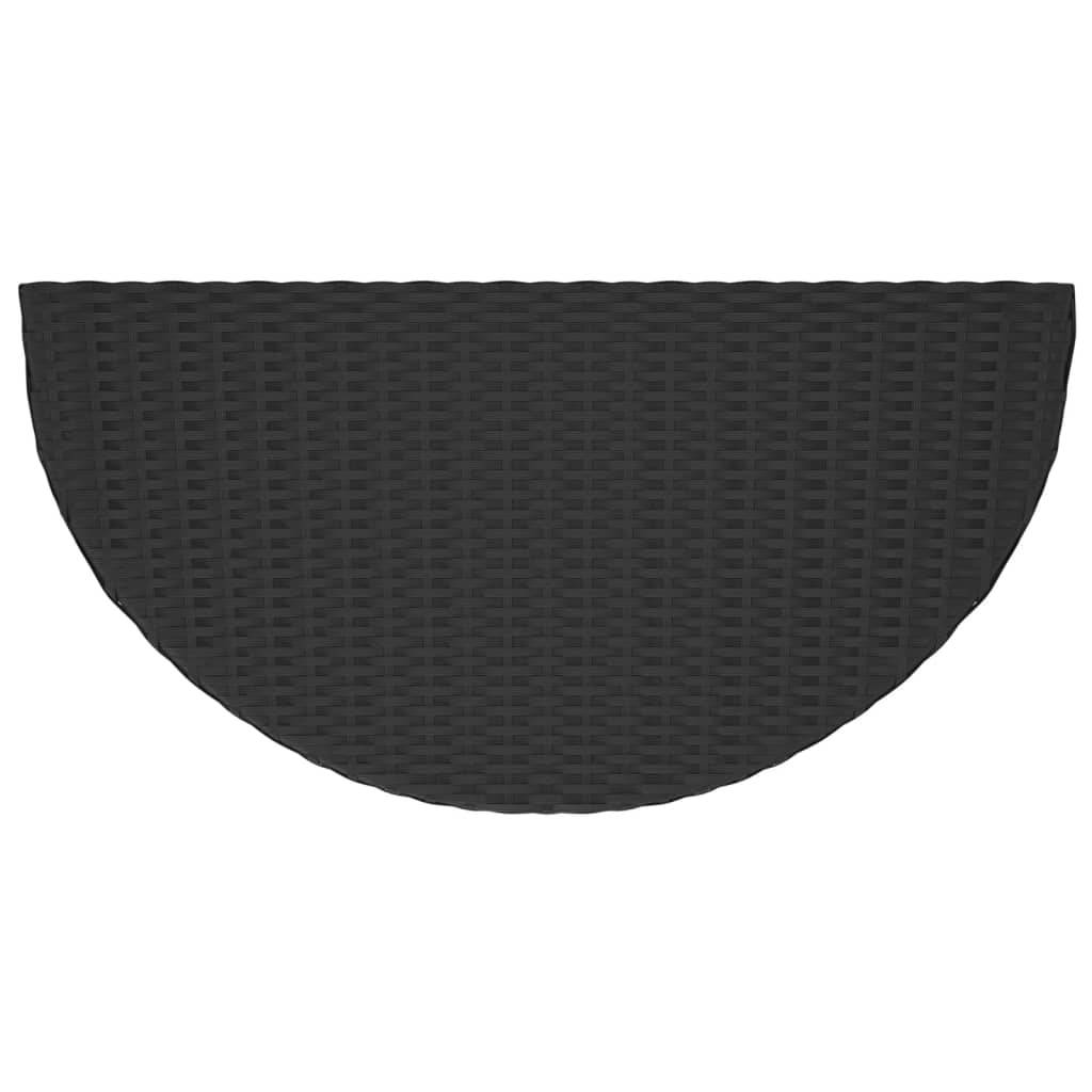 Table de Jardin Rectangulaire 100x50cm en Résine Tressée Noire, Idéale pour Balcon – ComfortXL Outdoor Living - Image 6