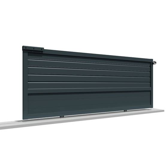 Intersun - Portail coulissant mixte L 3000 x H 1714 mm (Gris Anthracite) - INTERSUN - Image 1