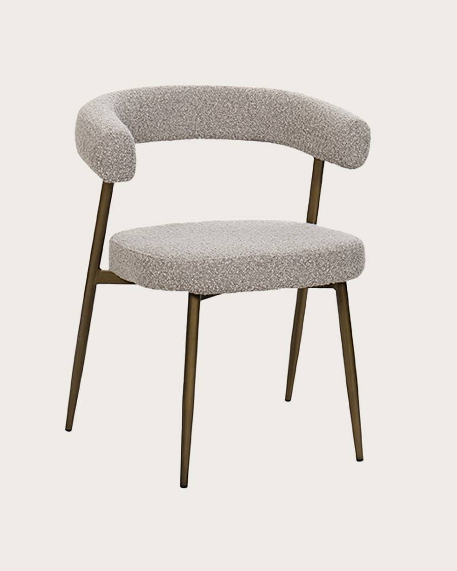 Agda - Lot de 2 chaises Agda en tissu et pieds métal - UNIQKA - Image 1