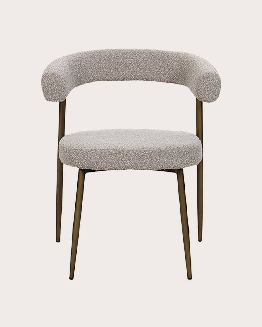 Agda - Lot de 2 chaises Agda en tissu et pieds métal - UNIQKA - Image 3