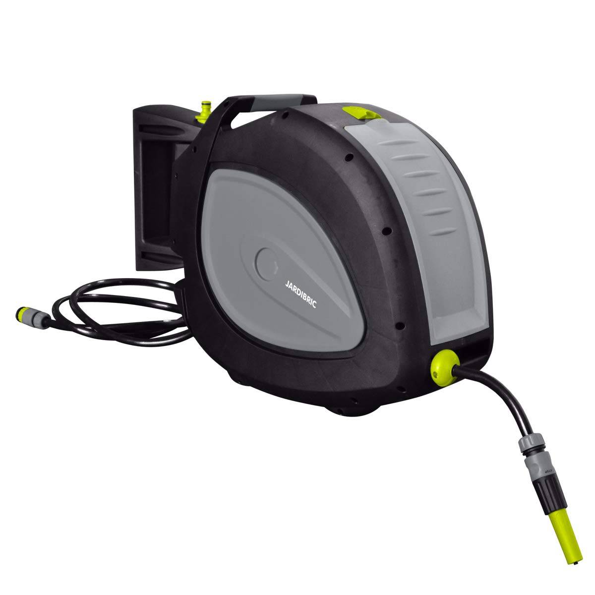 Jardibric - Jardibric - Dévidoir Arrosage Mural Automatique 35 m Ø12,5 mm - Enrouleur Rétractable Pivotant 180° - Rallonge 2 m + Lance et Raccords - Image 1