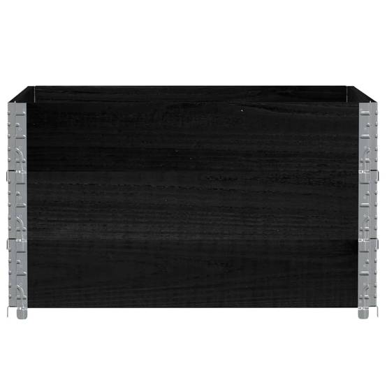 Jardinière bois de pin noir 100 x 100 x 60.5 cm - PANGIVO - Image 3