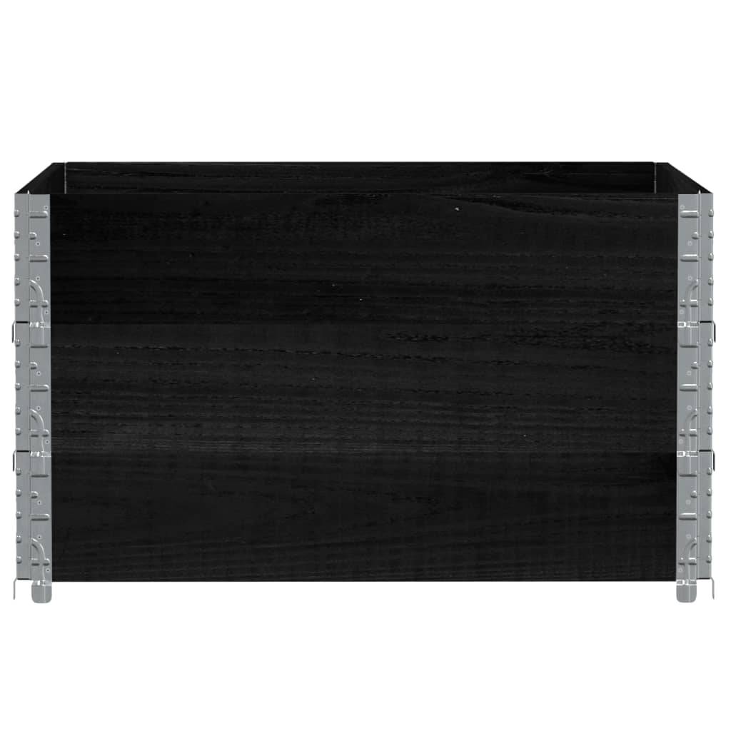 Jardinière bois de pin noir 100 x 100 x 60.5 cm - PANGIVO - Image 3