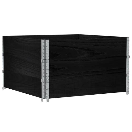Jardinière bois de pin noir 100 x 100 x 60.5 cm - PANGIVO - Image 5