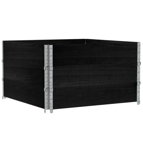 Jardinière bois de pin noir 100 x 100 x 60.5 cm - PANGIVO - Image 2