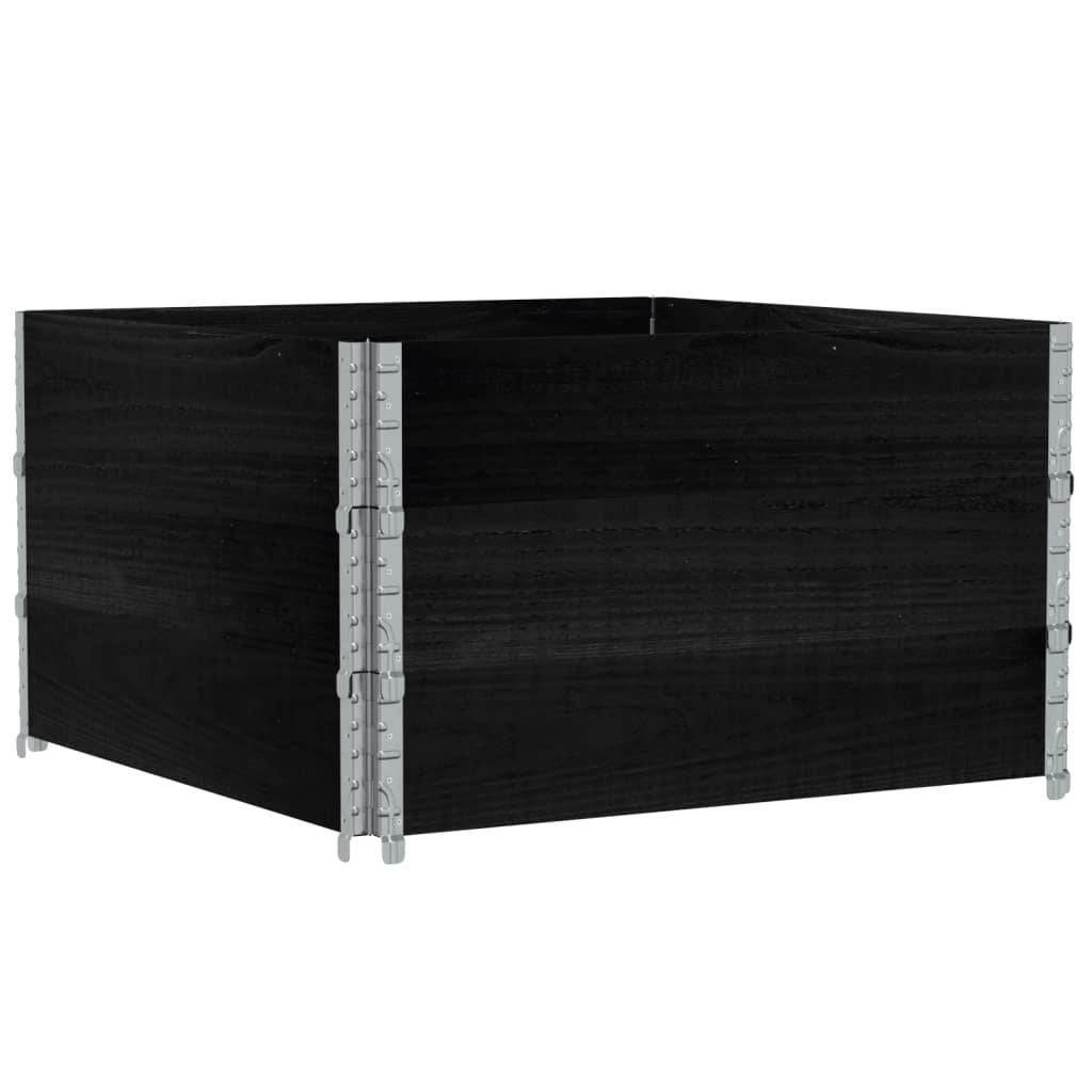 Jardinière bois de pin noir 100 x 100 x 60.5 cm - PANGIVO - Image 2