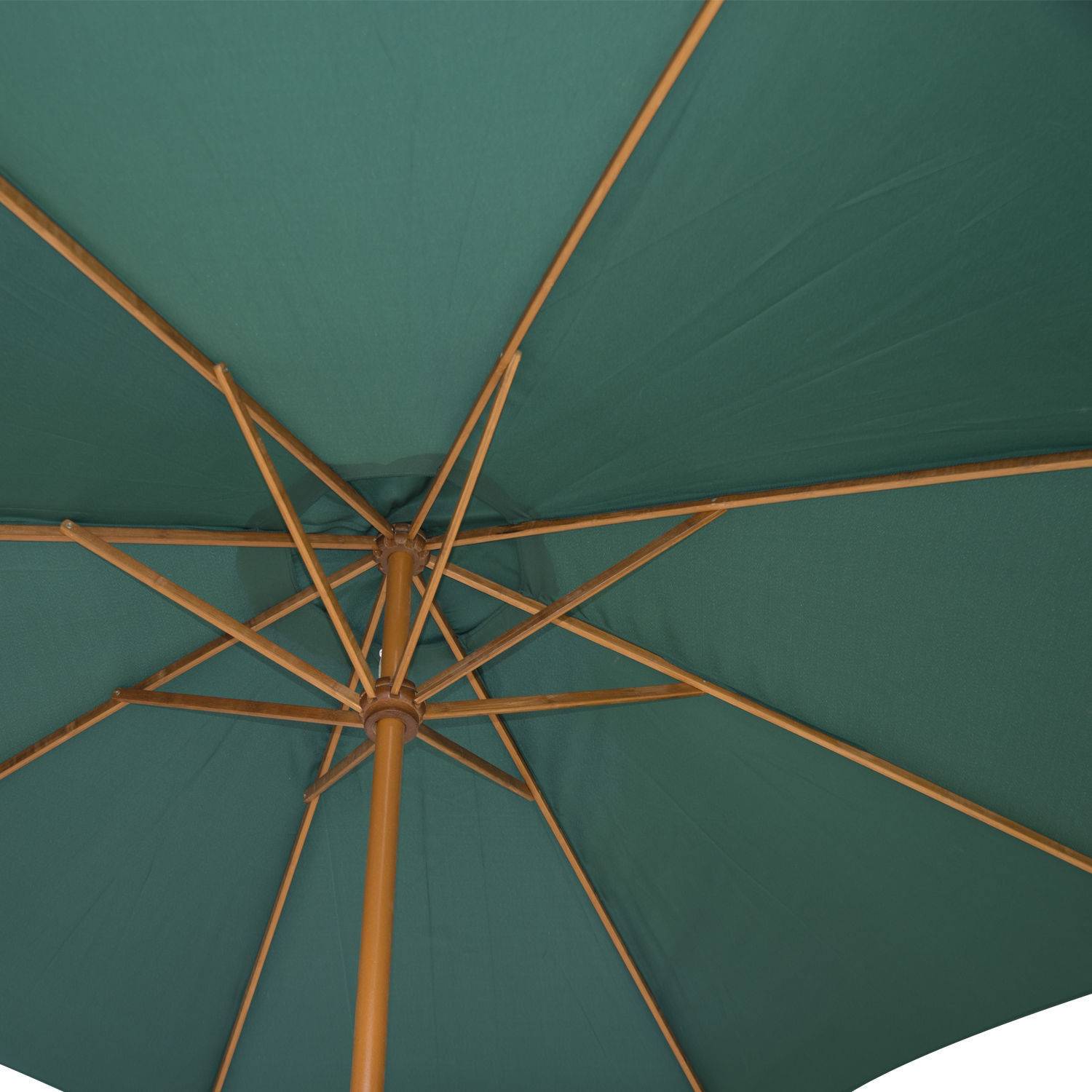 PANGIVO - Parasol en bois et polyester vert foncé 265 x 265 x 264 cm - PANGIVO - Image 7