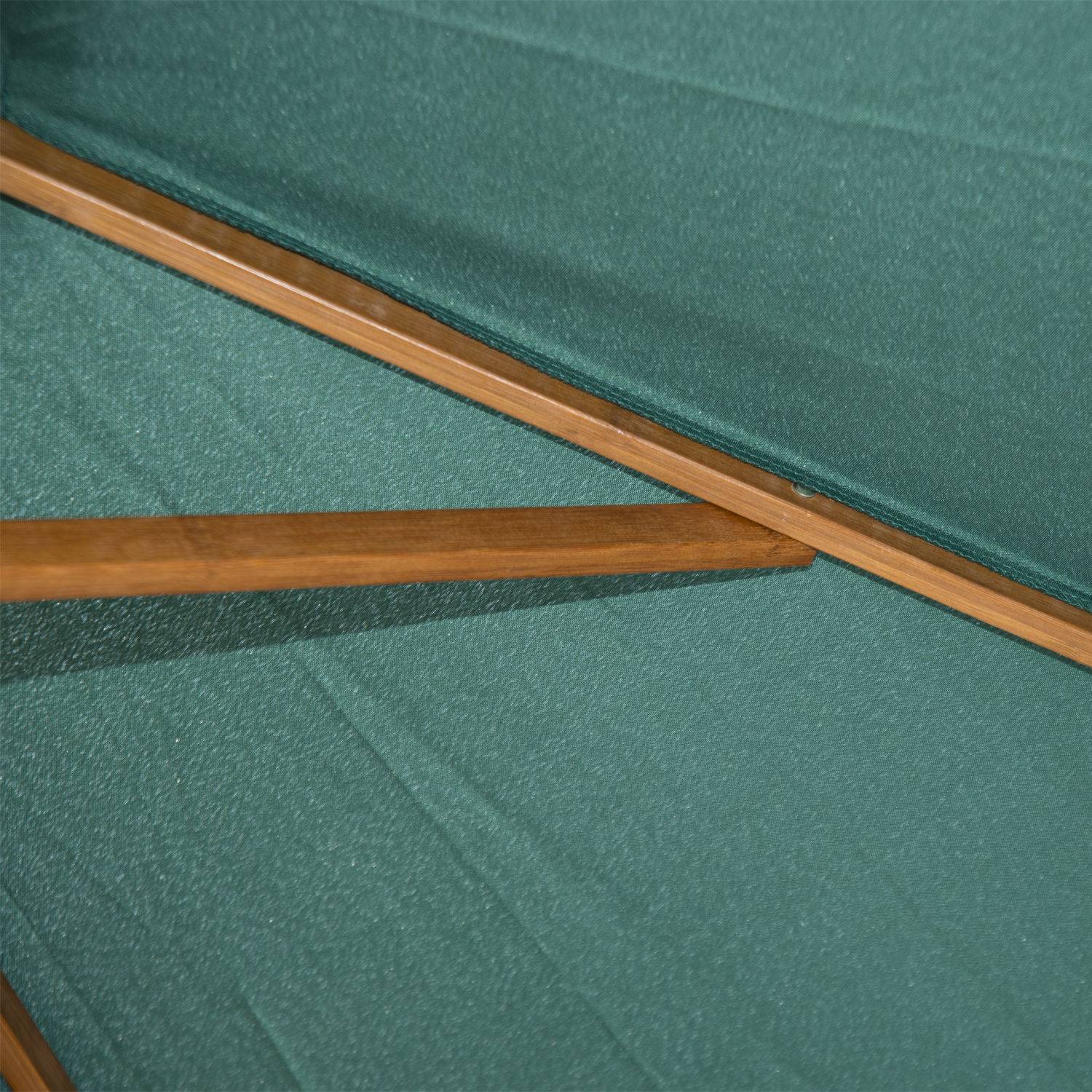 PANGIVO - Parasol en bois et polyester vert foncé 265 x 265 x 264 cm - PANGIVO - Image 9