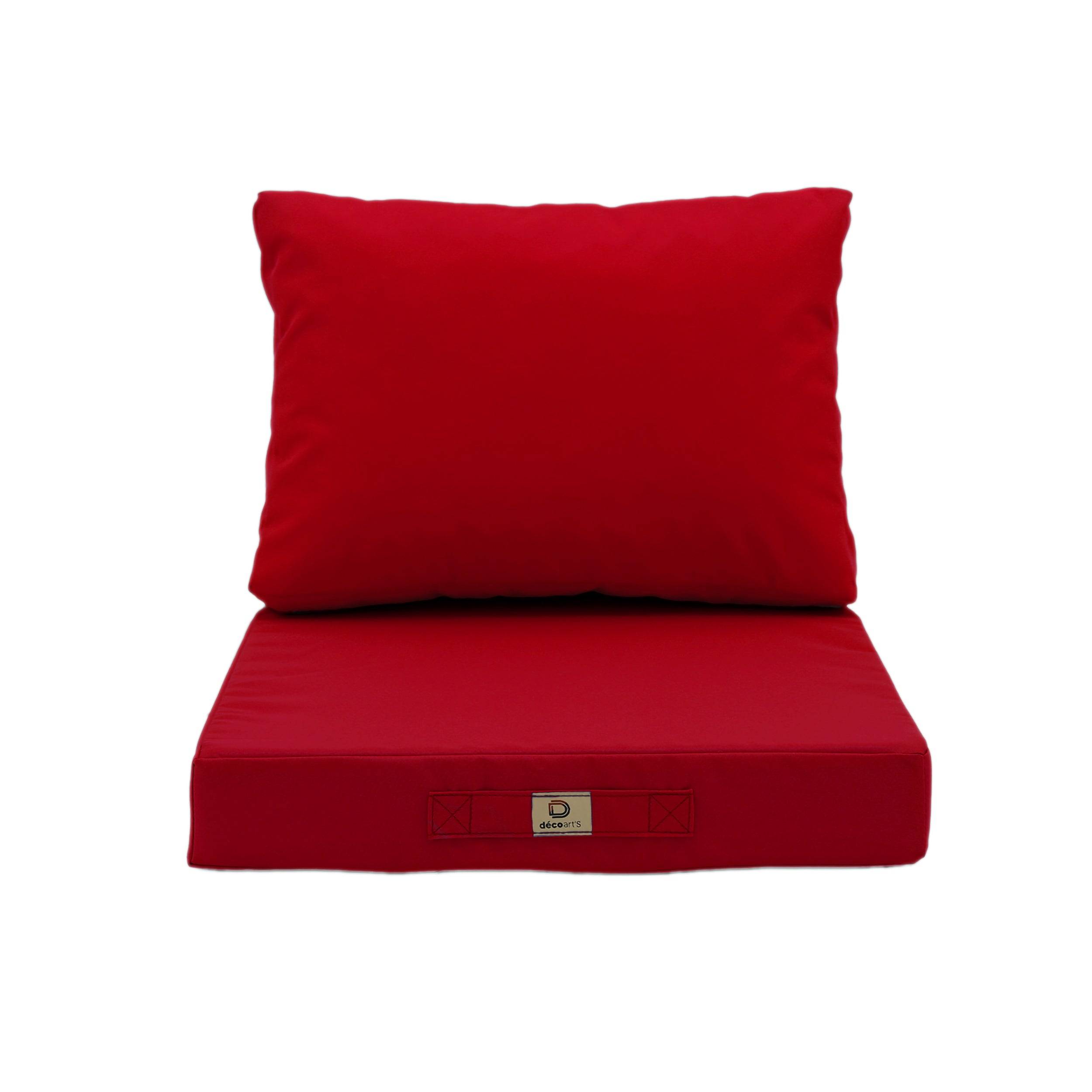 Coussins pour salon de jardin déhoussable 60x70cm Rouge - Déco arts - Image 6