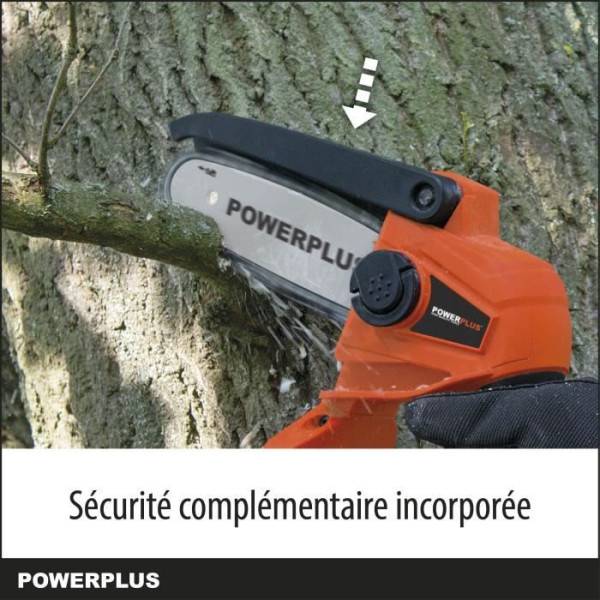 Dual Power Tronçonneuse a Batterie POWDPG7572, 20 V, Guide de 100 mm a 14 Dents sans Batterie ni Chargeur - Image 6
