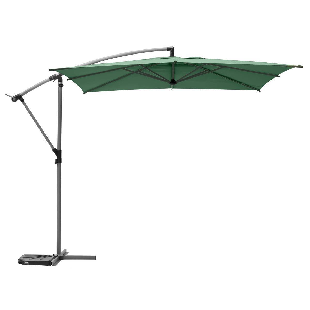 Hesperide - Parasol déporté carré "Manoa" vert olive D2,5x2,5m en acier Hespéride - Image 2