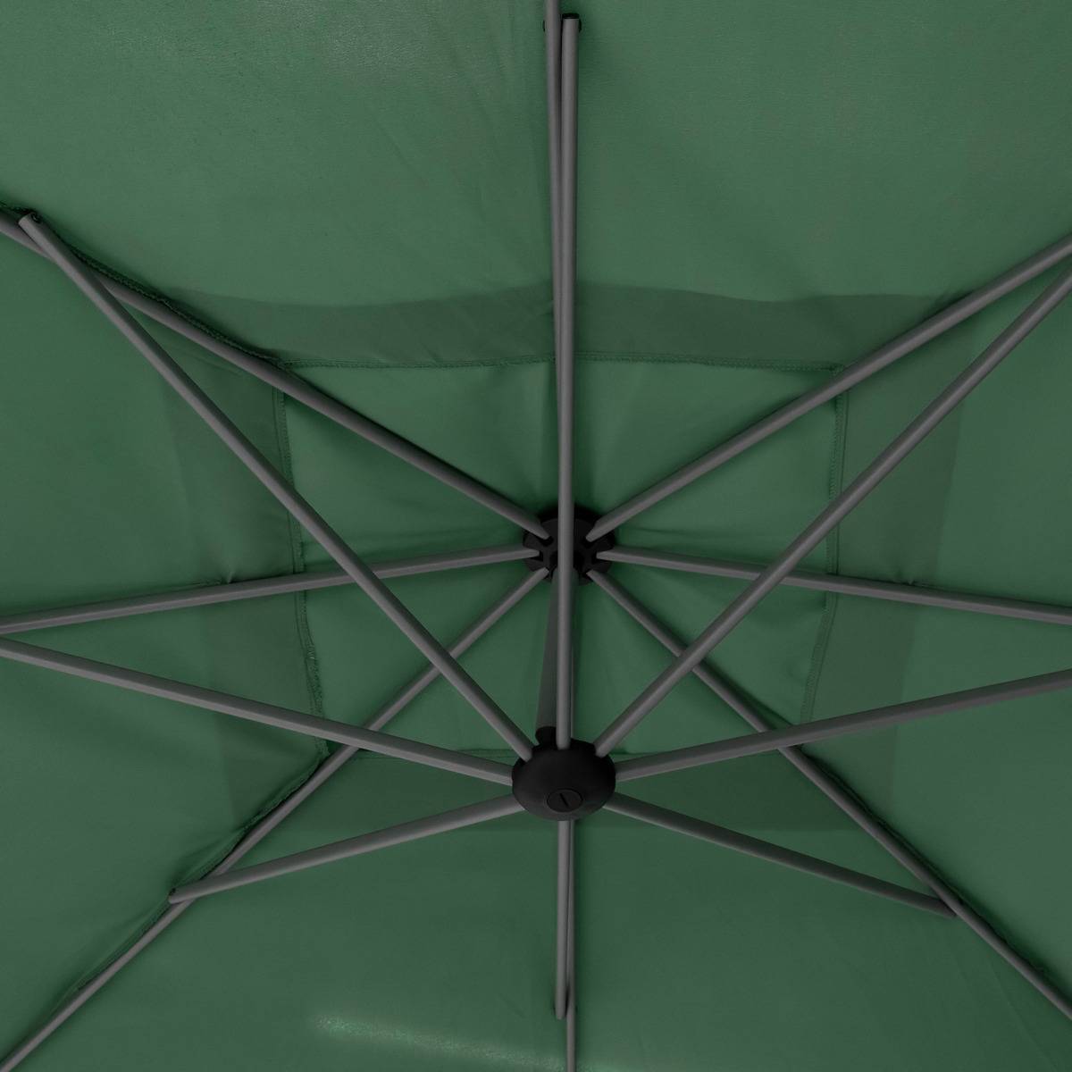 Hesperide - Parasol déporté carré "Manoa" vert olive D2,5x2,5m en acier Hespéride - Image 3