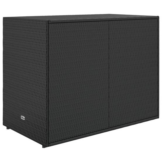 Armoire de jardin - Armoire d'extérieur - Armoire de rangement jardin Noir 100x55,5x80 cm Résine tressée - Image 6