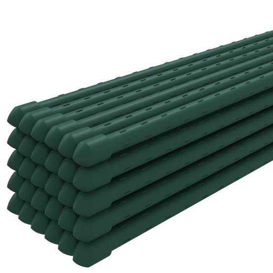 30 pcs Piquets de Fixation - Piquets de sol pour plantes de jardin vert 60 cm acier - Image 3