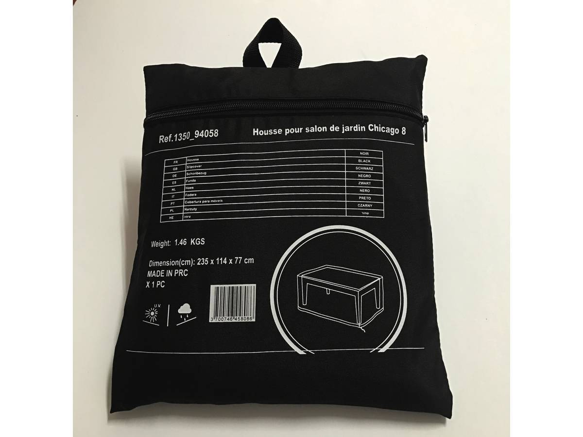 Habitat Et Jardin - Housse De Protection Pour Salon De Jardin - 235 X 114 X 77 Cm - Noir -habitat Et Jardin - Image 3