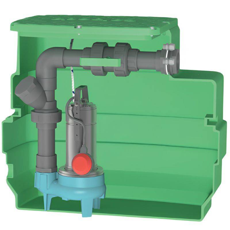 Station de relevage d'eaux claires et chargées 230L Calpeda CAL230GQSM5013 1,10 KW - Monophasé 220V - Jusqu'à 36 M3/H - Image 1