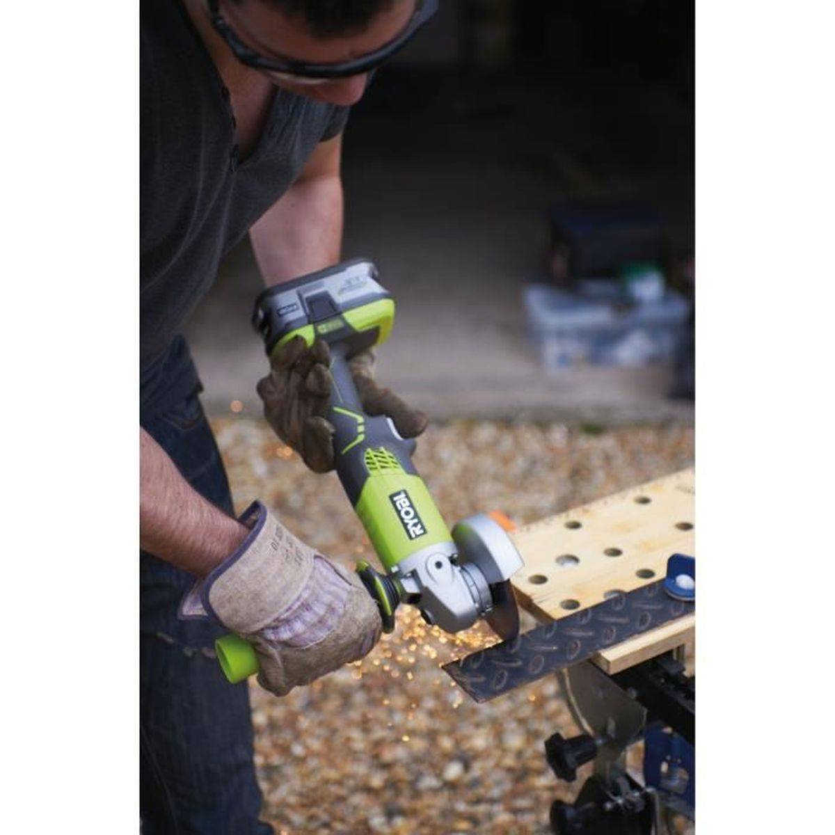 Pack combo 3 outils 18 V ONE+ sans fil : perceuse-visseuse brushless 13 mm, meuleuse 115 mm & scie sauteuse - RYOBI - Image 6