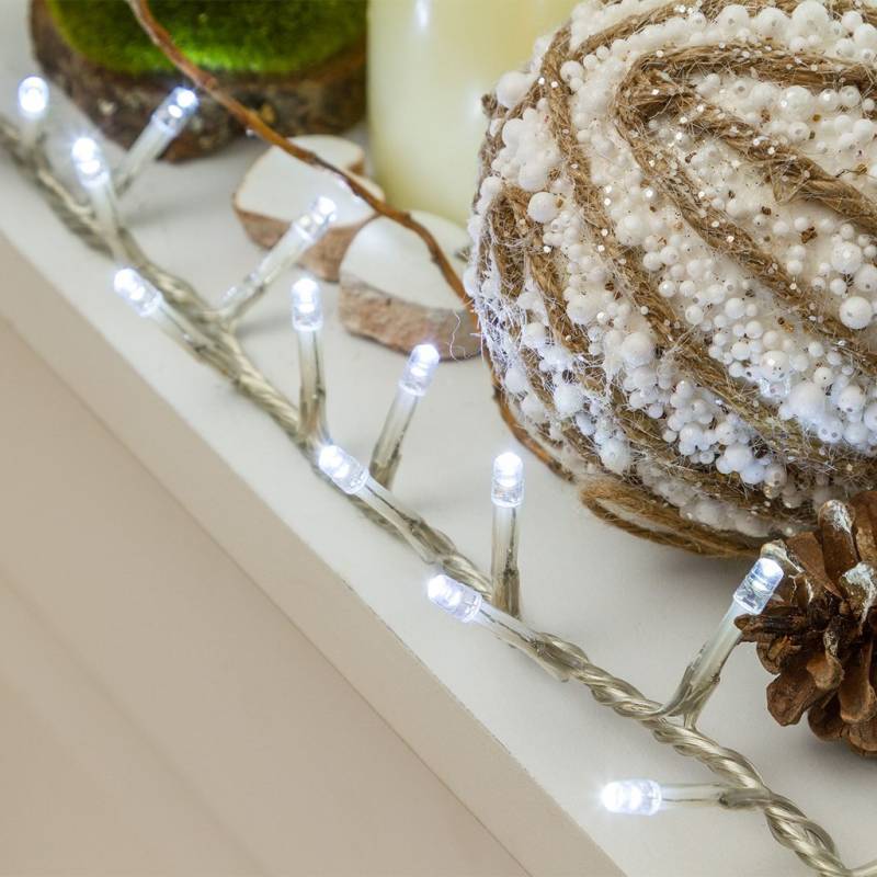 Lotti - Guirlande 15M BOA 6cm 720 LED blanc froid timer 8 programmes câble transparent Lotti - Image 9