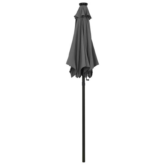 Parasol de jardin | Parasol d'extérieur avec lumières LED anthracite aluminium Maison Chic - Image 3