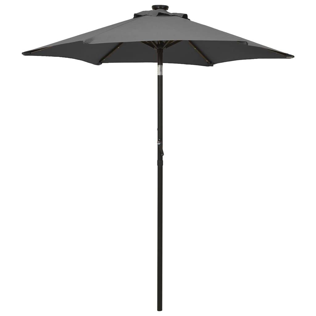 Parasol de jardin | Parasol d'extérieur avec lumières LED anthracite aluminium Maison Chic - Image 2