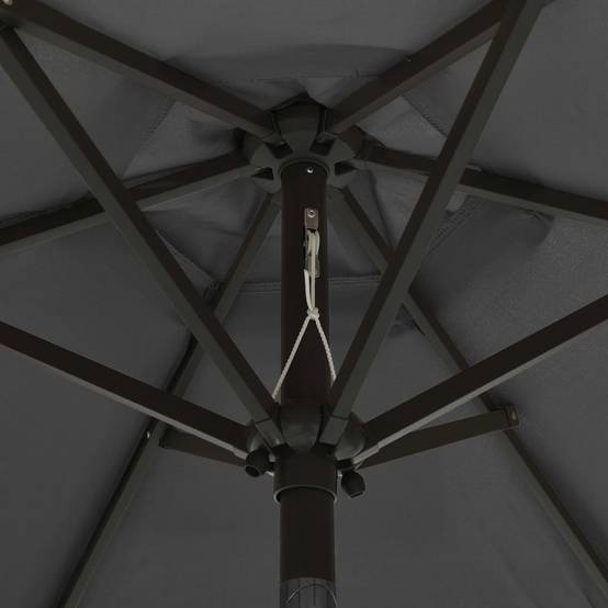 Parasol de jardin | Parasol d'extérieur avec lumières LED anthracite aluminium Maison Chic - Image 5