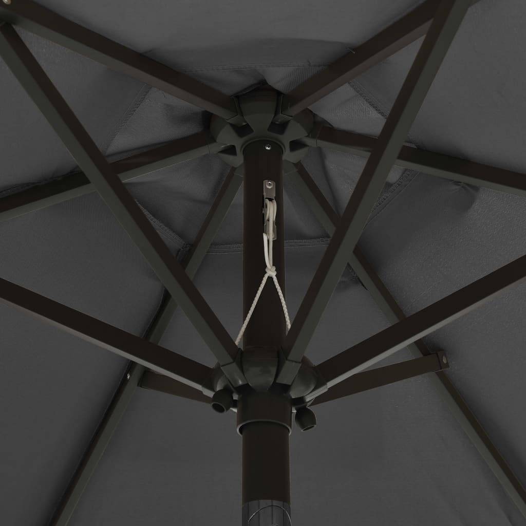 Parasol de jardin | Parasol d'extérieur avec lumières LED anthracite aluminium Maison Chic - Image 5
