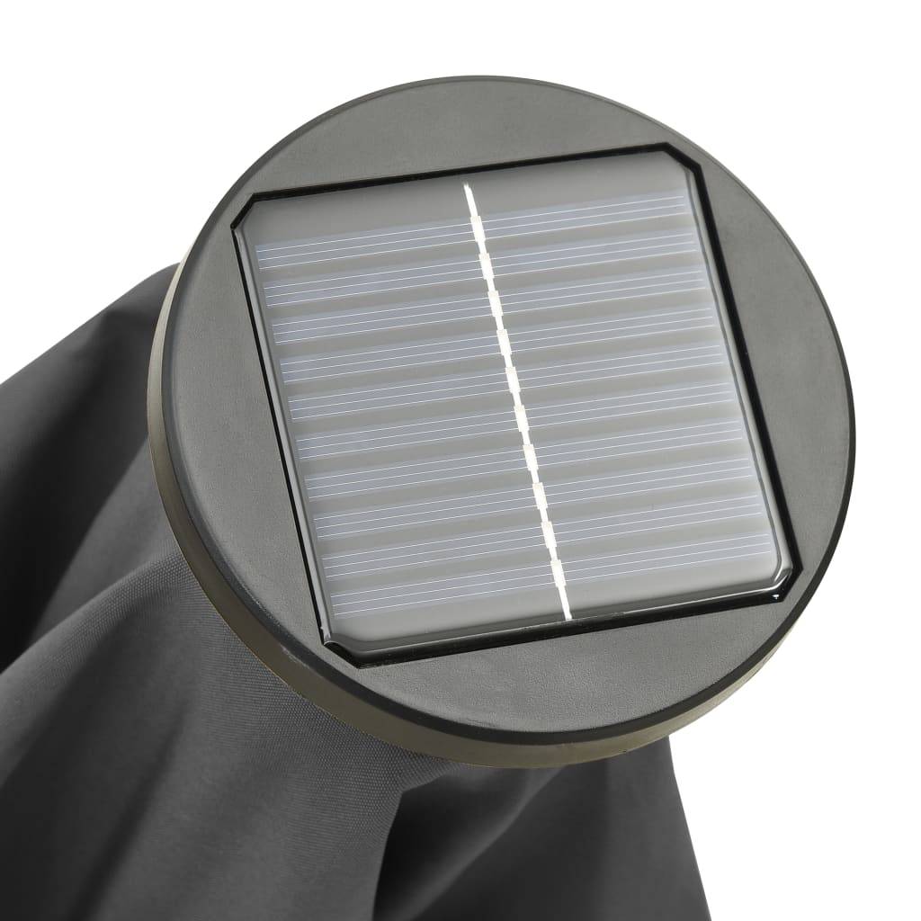 Parasol de jardin | Parasol d'extérieur avec lumières LED anthracite aluminium Maison Chic - Image 8