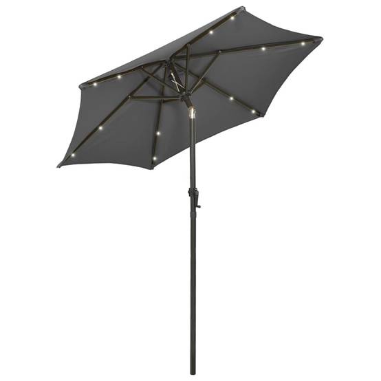 Parasol de jardin | Parasol d'extérieur avec lumières LED anthracite aluminium Maison Chic - Image 1
