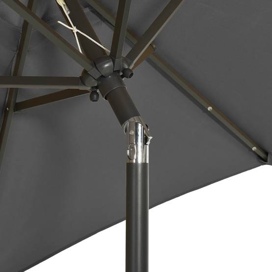 Parasol de jardin | Parasol d'extérieur avec lumières LED anthracite aluminium Maison Chic - Image 6