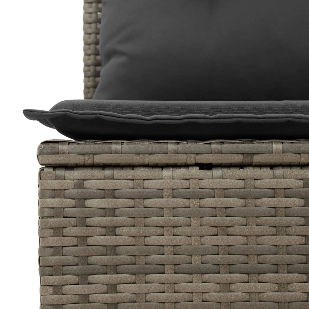 Vidaxl - Salon de jardin avec coussins 7 pcs gris résine tressée vidaXL 3224688 - Image 4