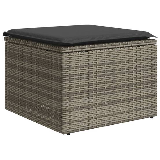 Vidaxl - Salon de jardin avec coussins 7 pcs gris résine tressée vidaXL 3224688 - Image 6