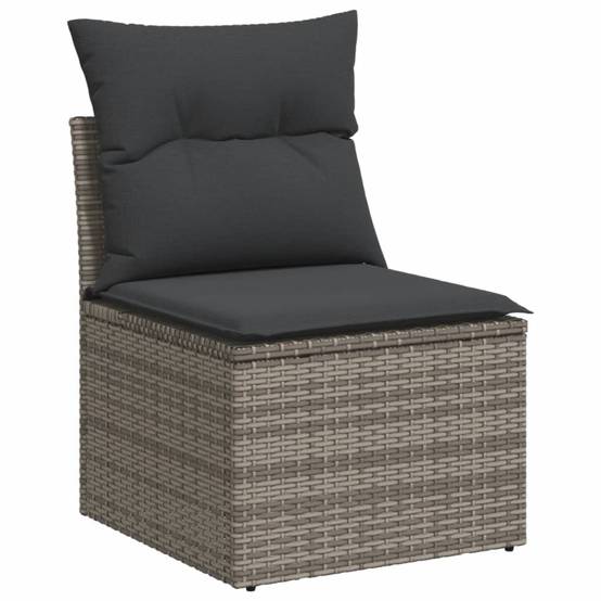 Vidaxl - Salon de jardin avec coussins 7 pcs gris résine tressée vidaXL 3224688 - Image 8