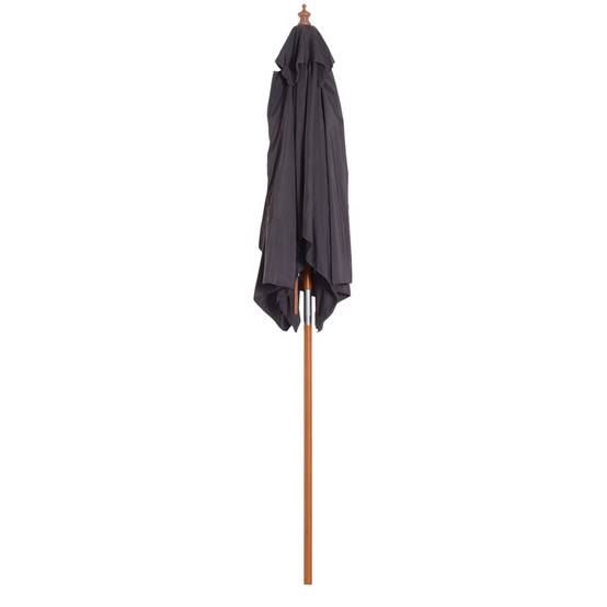Parasol de jardin Bois Gris foncé 200x150x235 cm - Image 9