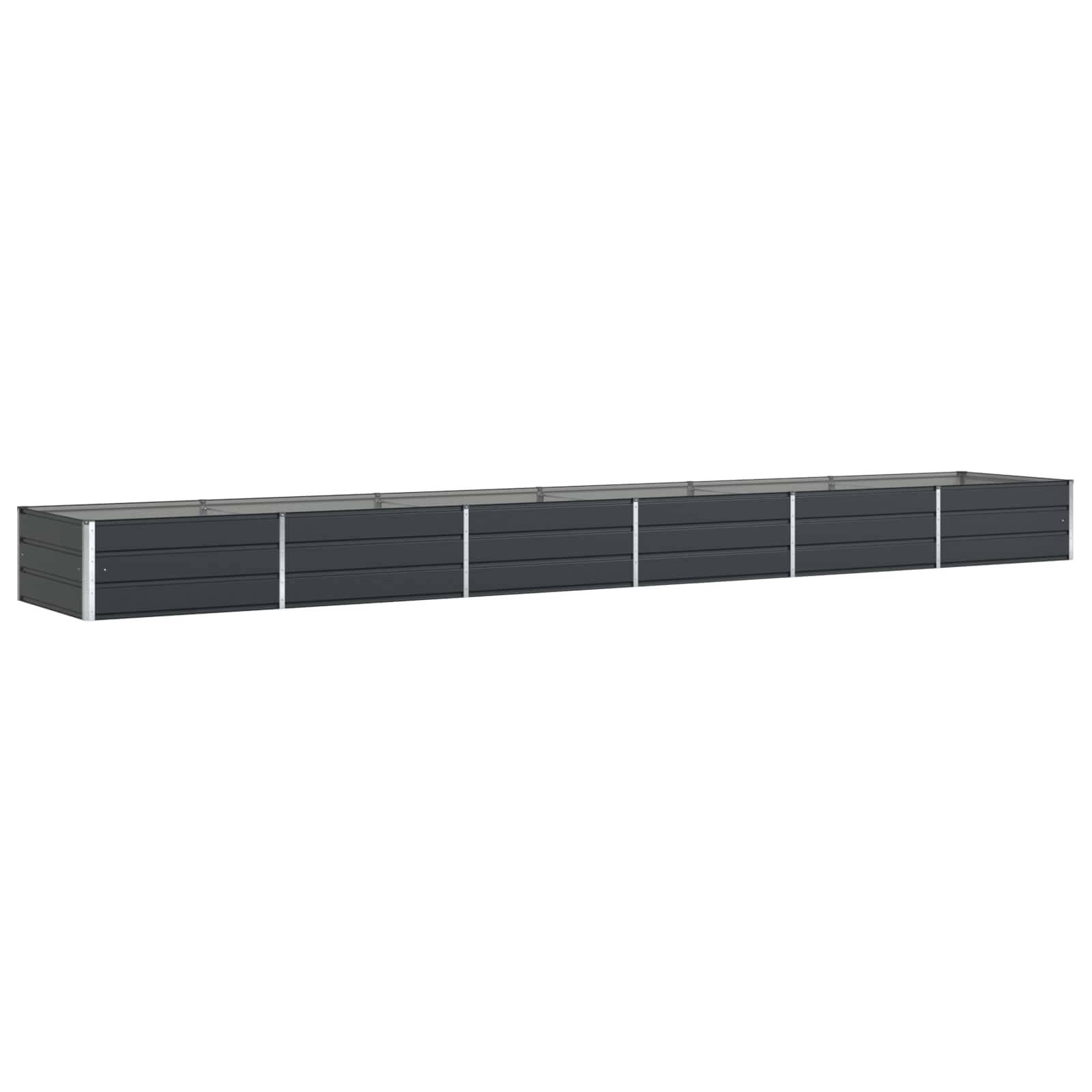 ComfortXL - Très Grand Carré Potager Acier Galvanisé 580x100x45 cm Anthracite - ComfortXL Outdoor Living - Image 2
