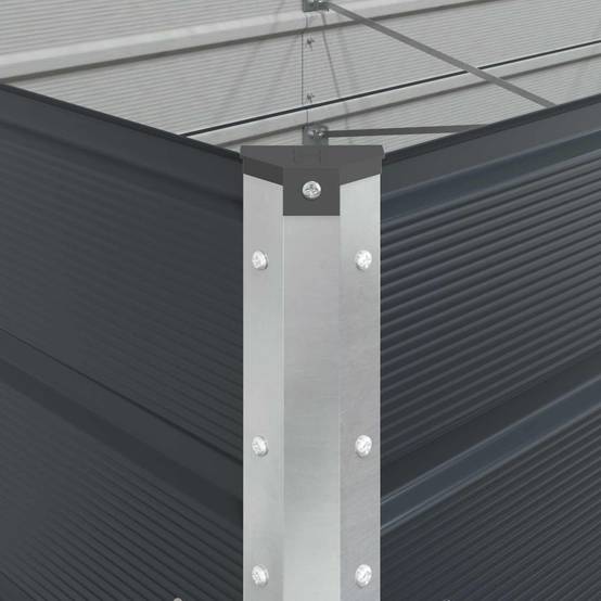 ComfortXL - Très Grand Carré Potager Acier Galvanisé 580x100x45 cm Anthracite - ComfortXL Outdoor Living - Image 9