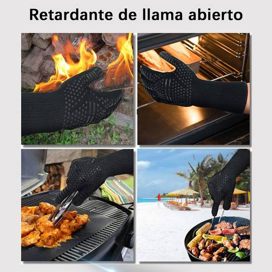 1 Paire Gants De Barbecue Noir - IntiMeg - Image 3