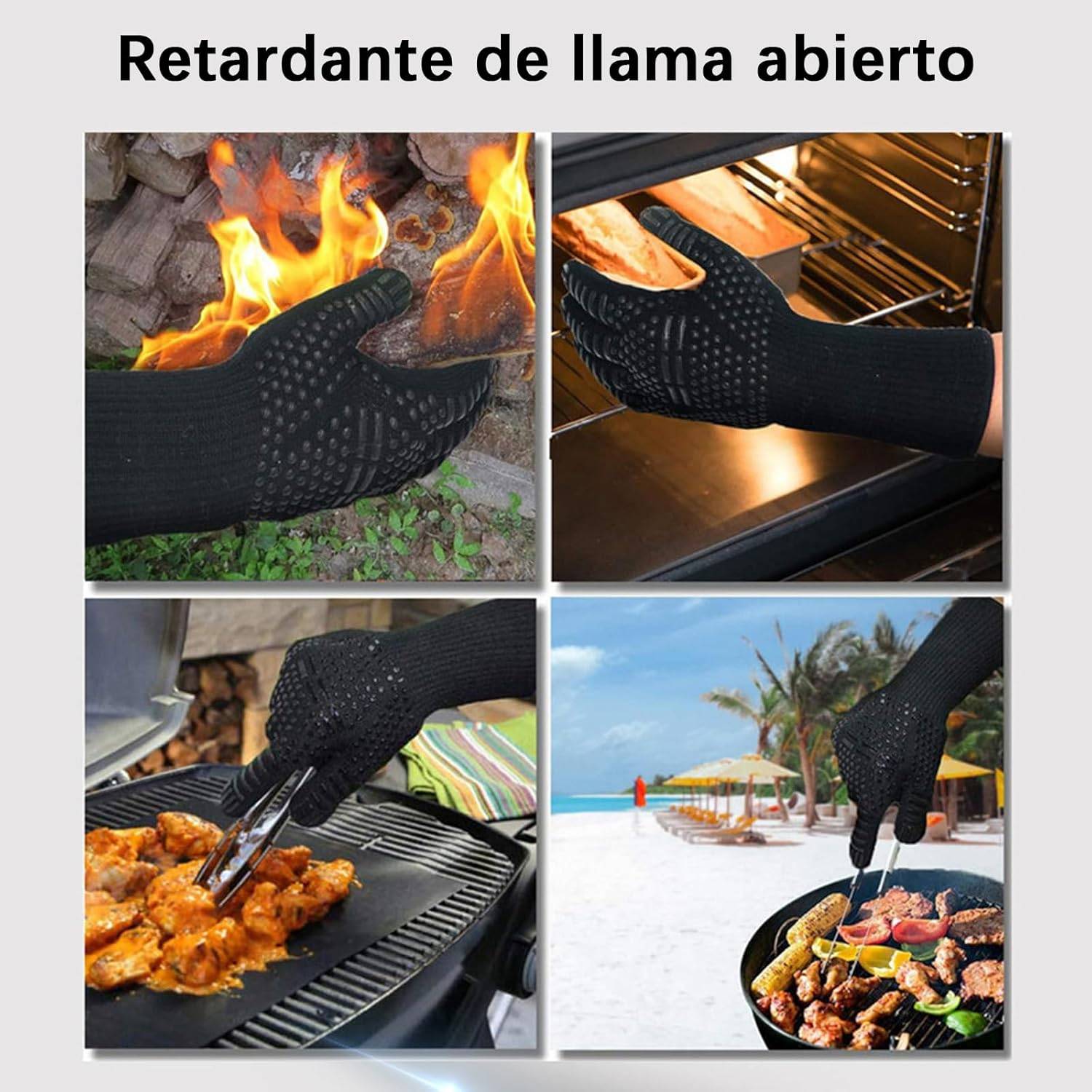 1 Paire Gants De Barbecue Noir - IntiMeg - Image 3