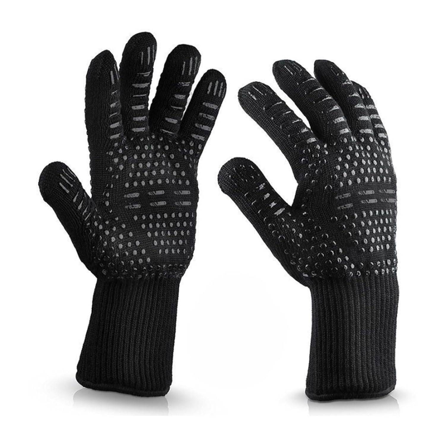 1 Paire Gants De Barbecue Noir - IntiMeg - Image 1