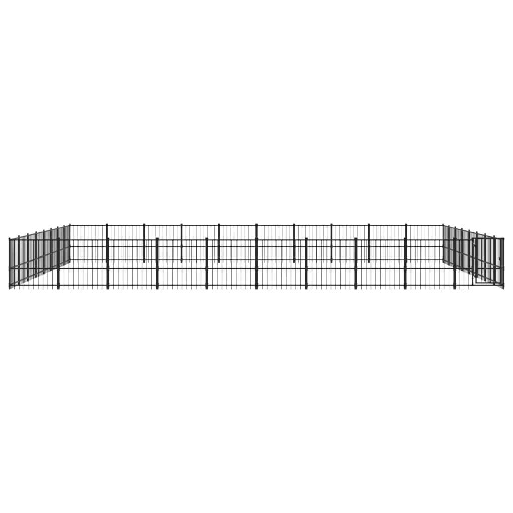 Vidaxl - Chenil d'extérieur pour chiens Acier 75,27 m² vidaXL 3124658 - Image 6