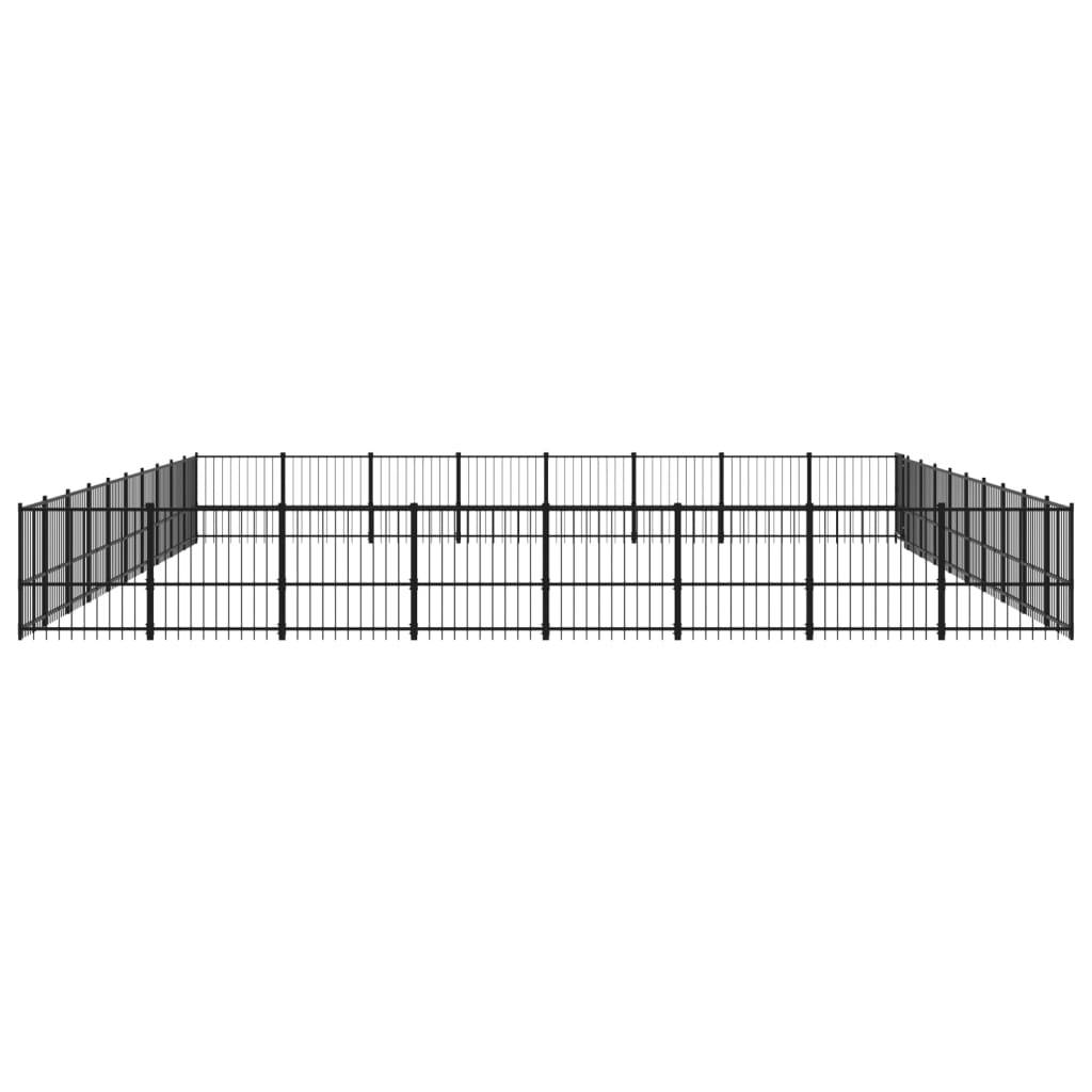 Vidaxl - Chenil d'extérieur pour chiens Acier 75,27 m² vidaXL 3124658 - Image 5