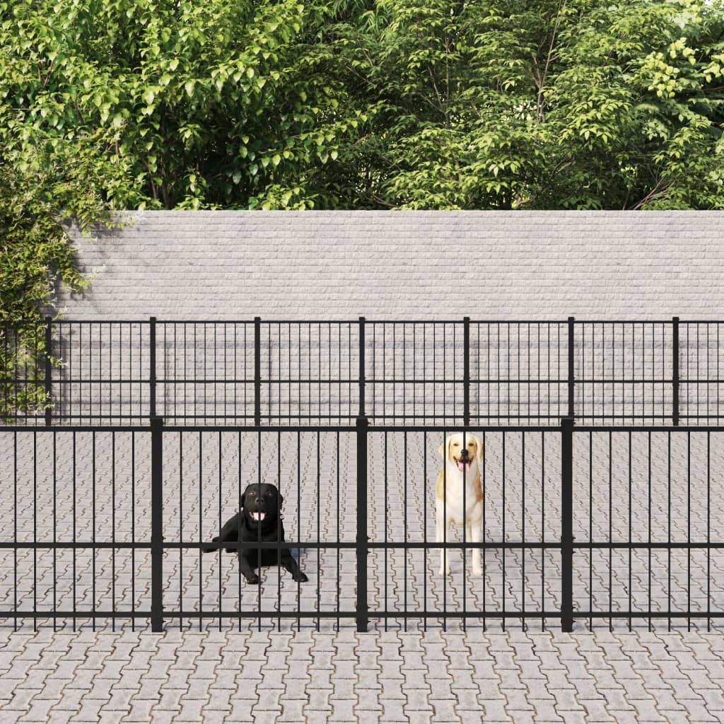Vidaxl - Chenil d'extérieur pour chiens Acier 75,27 m² vidaXL 3124658 - Image 1