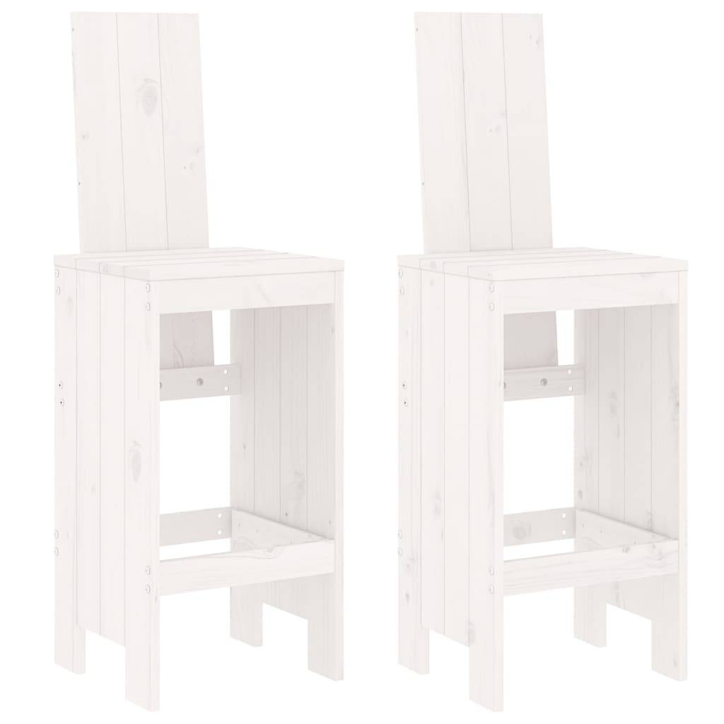 Prolenta Premium - Chaises de jardin bois blanc 40 x 42 x 120 cm - Prolenta premium p382.4 - Image 1