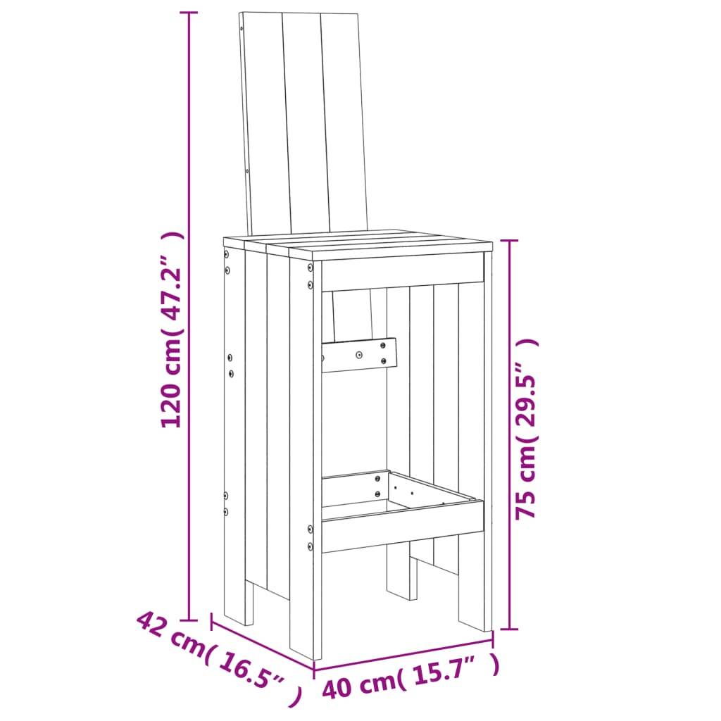 Prolenta Premium - Chaises de jardin bois blanc 40 x 42 x 120 cm - Prolenta premium p382.4 - Image 8